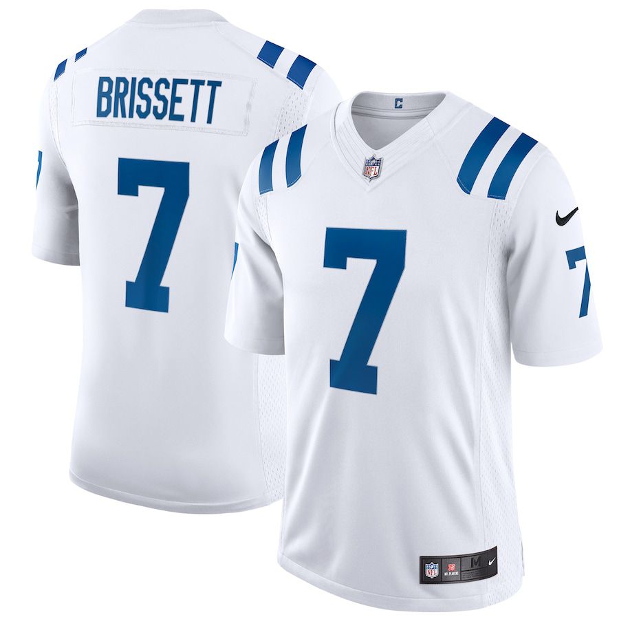 Men Indianapolis Colts #7 Jacoby Brissett Nike White Vapor Limited NFL Jersey